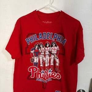 Philadelphia Phillies KISS Dressed To Kill T-Shirt Liquid Blue Tag